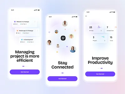 Project Management App app design mobile project management ui ux web