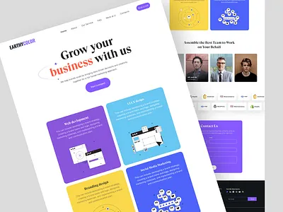 EarthyColor Agency Website Design branding business company digital agency earthycolor figma homepage minimal mockup modern team trend ui ui ux website