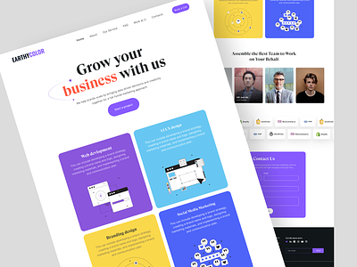 EarthyColor Agency Website Design branding business company digital agency earthycolor figma homepage minimal mockup modern team trend ui ui ux website