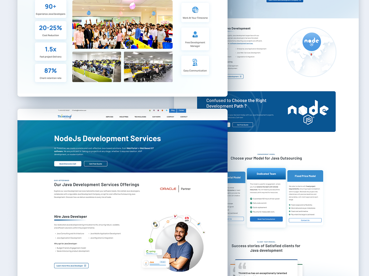 Technology Development Services branding hiring landingpage technology ui uidesign uiux ux web webapp website