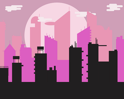 City silhouette illustrator