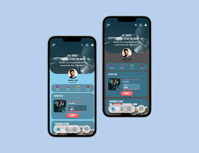 Gym app Home page UI design graphic design gym app gym app ui home page illustration ui ui design ui designer uiux design user interface design ux