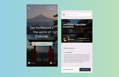 A Cultural Blog (Web App) #1 design figma mockups prototype ui uidesign ux webapp webdesign wireframe