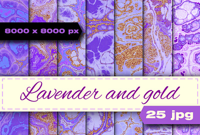 Lavender and gold collection background jpg marbling texture