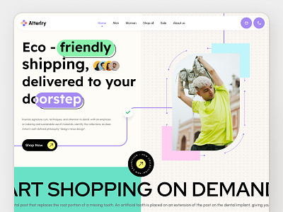 Atterlry - Fashion Website animation cloth store creative design ecommerce fashion fashion website landing page layout design minimal online shop popular shot typography ui design uidesign ux design visual design web web header website design