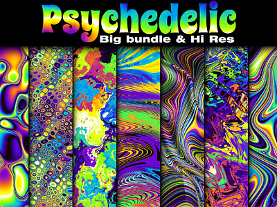 Psychedelic collection background bundle collection digital art images jpg psychedelic textures