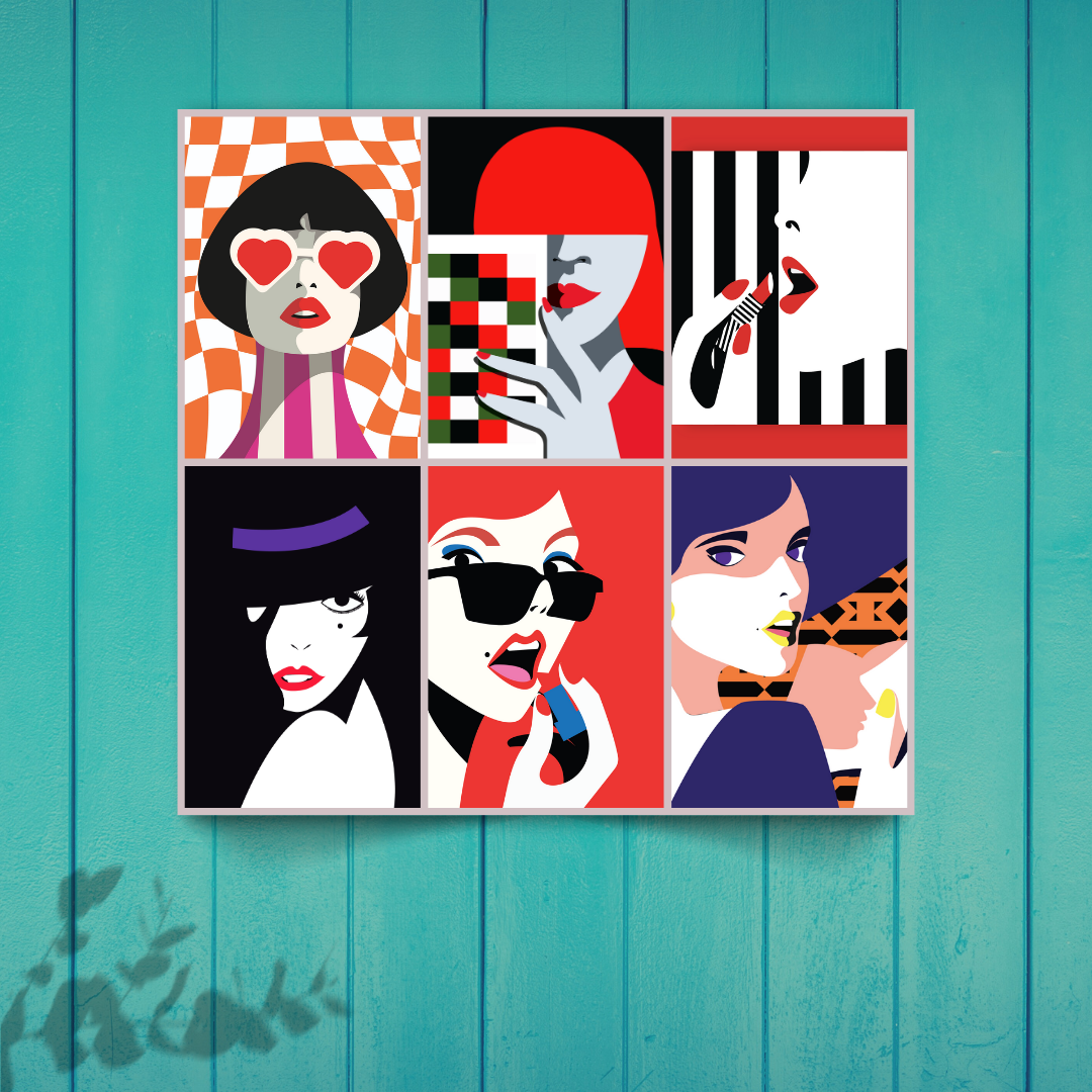 WOMEN ILLUSTRATION POSTER ads creative creator design designer graphic design illustration inspiration lipistick love poster poster design trending trends vector women illustration