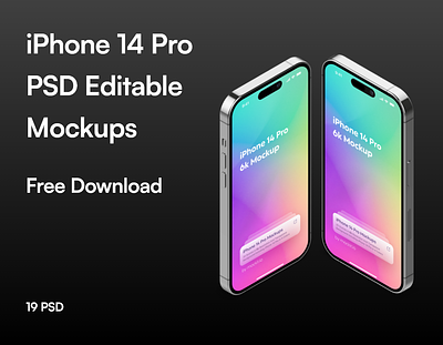 iPhone 14 Pro PSD Mockup download free download iphone iphone 14 iphone14 iphone14 pro mockups psd