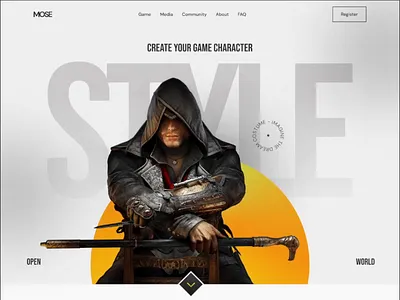 Character Creator Web character concept dashboard design game gaming homepage interface platform ui ux video game web website