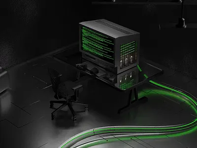 System hacking.. 🔊 On 3d animation art blender green hack matrix motion graphics