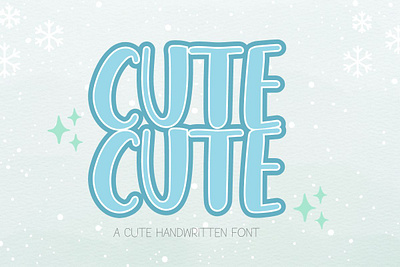 CUTE CUTE : A Cute Handwritten Font cute fonts decorate font display font font hand writing font handwritten font kids font