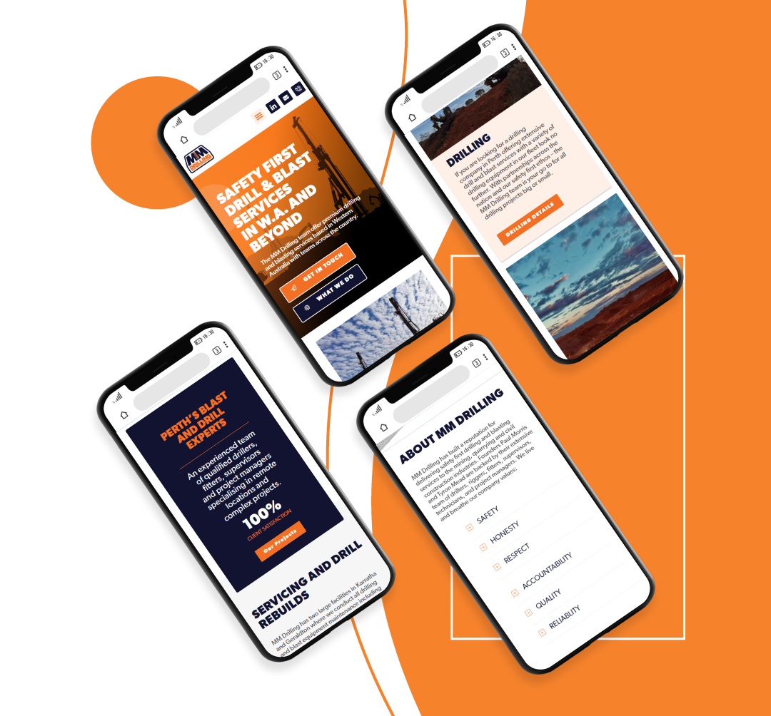 MM Drilling: Unearthing Success with a Dynamic New Website brand brand design drilling contractor drilling industry drilling website graphic design logo design mining website orange website resources industry trades business brand trades business website ui ux website design website development website redesign wordpress