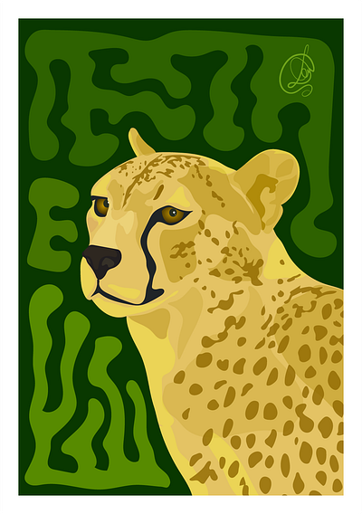 Animal 1 adobe adobe illustrator animal art cat cheetah design graphic design green illustration illustrator spot tiger vector yellow