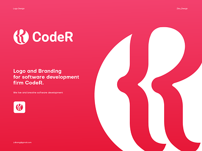 CodeR logo branding code coding logo creative logo development firm logo logo icon logo mark modern r