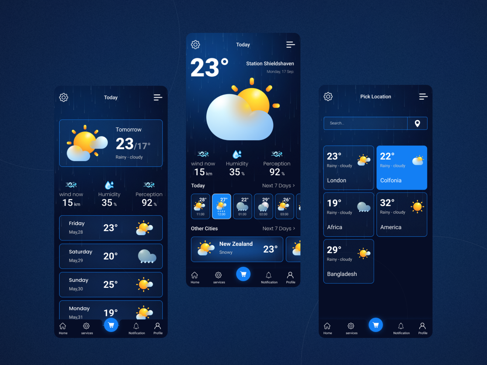 Example of Mobile & Web Apps Interface UI/UX Design