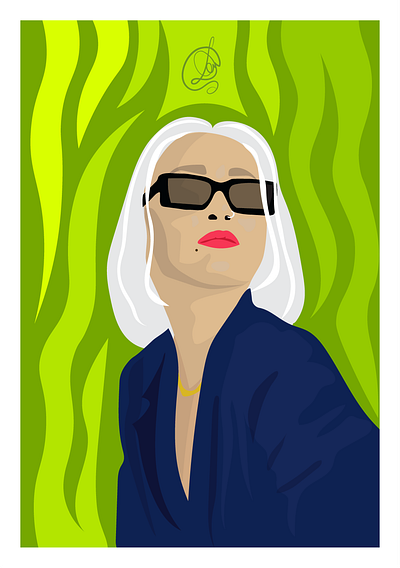 Portrait 3 adobe adobe illustrator art design glass graphic design green illustration illustrator lady portrait red shades vector vectorart woman women