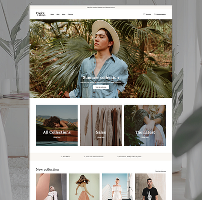 Concept of E-commerce shop website ui ux uxui webdesign