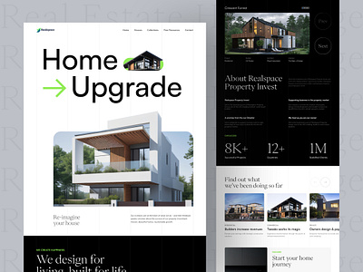 Realspace v3 | Real Estate solution for you bold clean home homepage house housing interface landing page property property mangement real estate rental typography ui ux web design