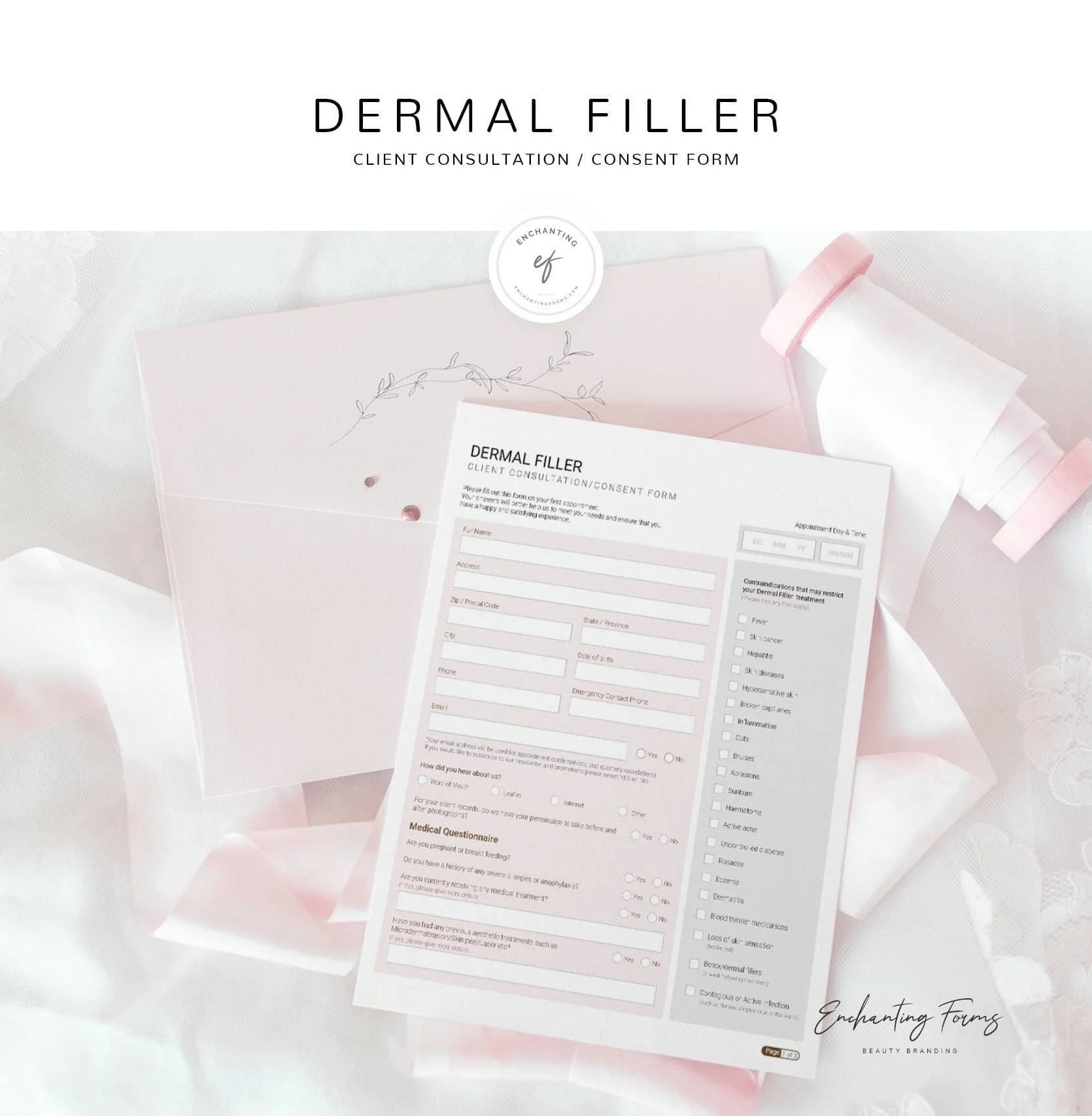 Dermal filler consultation form client forms for dermal filler dermal filler consultation forms facial enhancement consultation filler treatent waivers injectable filler consultation