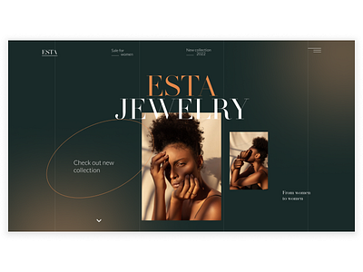 ESTRA JEWELRY WEBSITE branding design landing layout ui ux web design