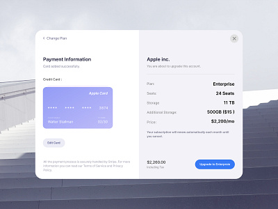 Payment Modal - Postpace.io app app design card checkout clean components modal payment popup postpace pricing subscriptoin ui webdesign