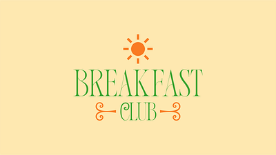 The Breakfast Club. brand identity design branding graphic design logo