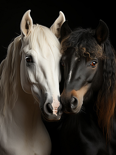 Black and White Horses animal bilge paksoylu black and white children art dribbble freelance freelancer horses kids art nursery art