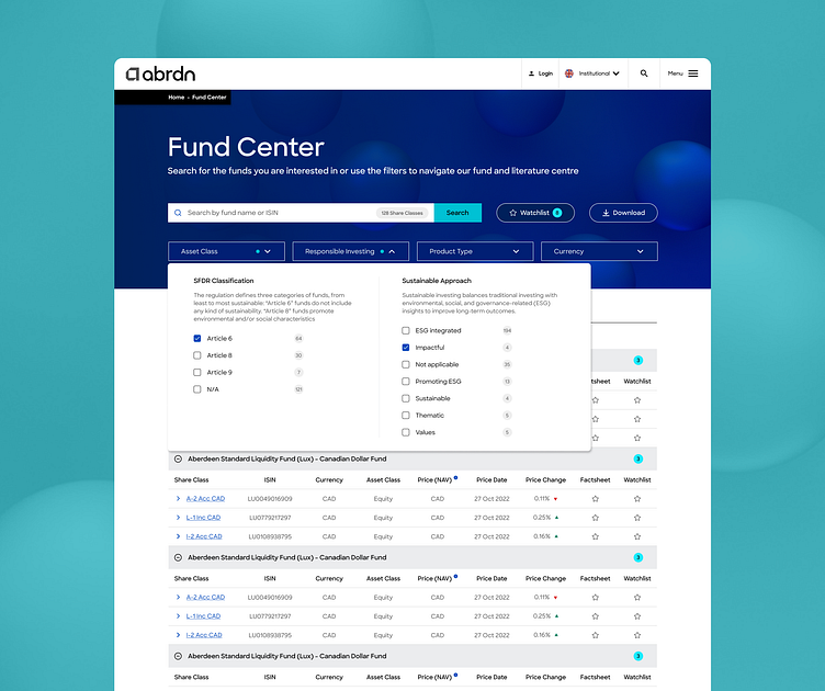 Investment Center by Christine Moore on Dribbble