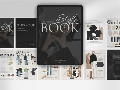 StyleBook for stylist branding design graphic design guidbook socialmedia stylist templates