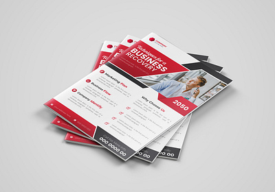 Corporate business flyer template design template magazine