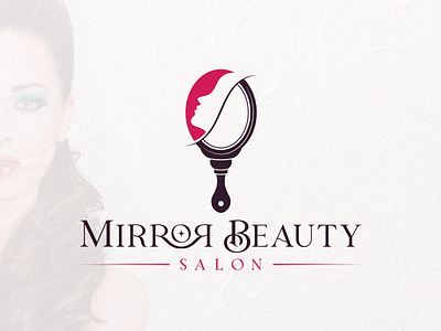 Mirror Beauty Salon Logo 2d design beauty logo branding design girl girls face graphic design illustration logo mirror mirror logo salon salon logo