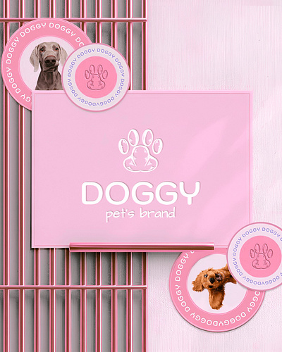 Doggy - pre-made branding kit for sale animals brand brand design brand identity branding graphic design illustrator logo pet business pets photoshop typography