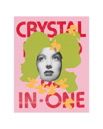 Crystal collage graphic design