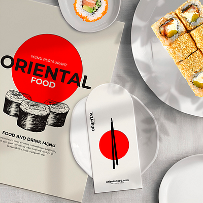 Oriental food - brandinf for sushi bar & restaurant branding branding designer graphic design logo logo design menu design restaurant business restaurant design sushi sushi bar
