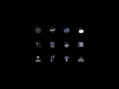 Universal Icon Set | Duotone 123done cloud design icon icon design icon set iconjar iconography icons rain sun svg universal icon set weather