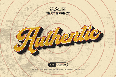 Vintage Text Effect Style design editable effect font lettering modern retro style text textured type typography vector
