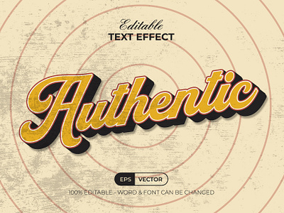 Vintage Text Effect Style design editable effect font lettering modern retro style text textured type typography vector