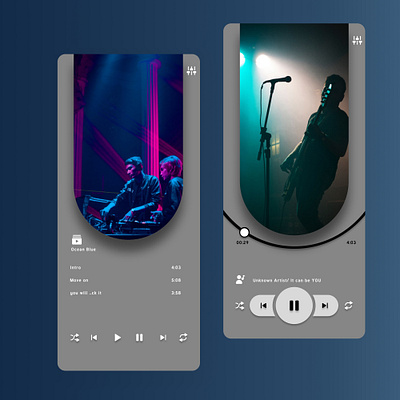 Music app graphic design ui