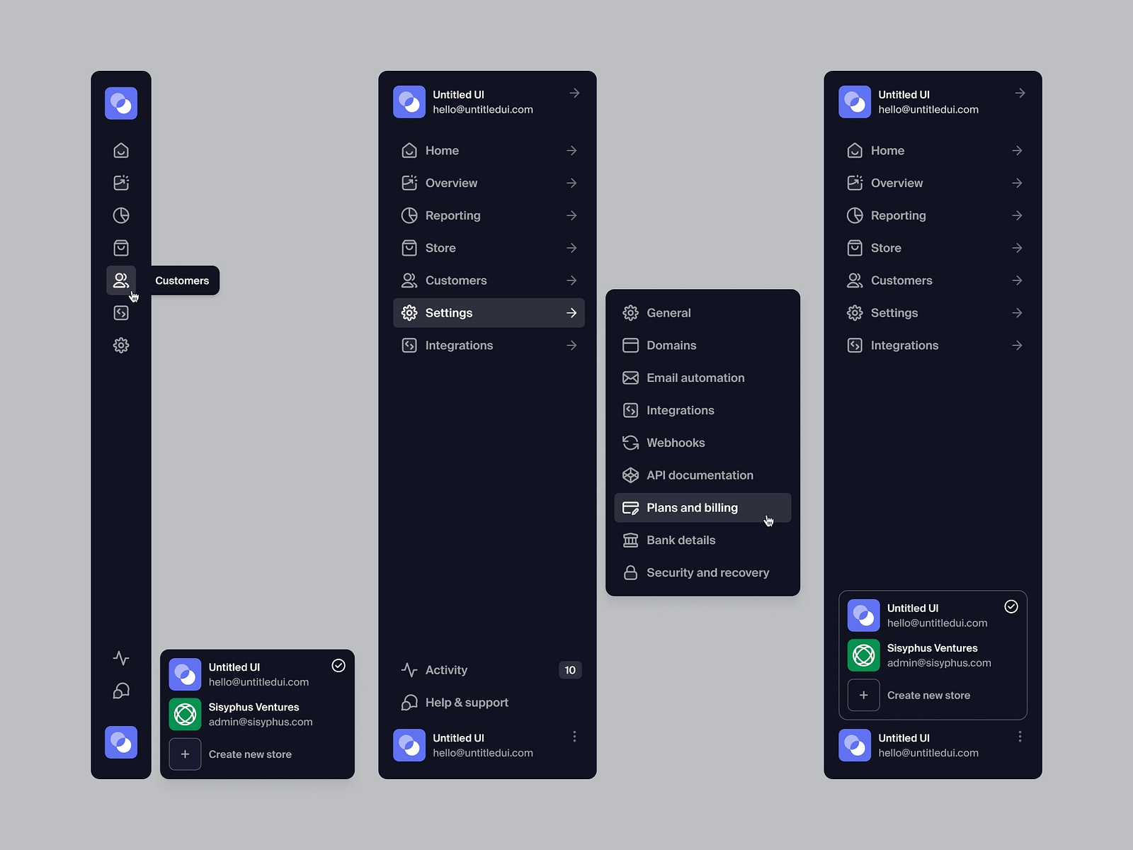 Sidebar navigation — Untitled UI by Jordan Hughes® on Dribbble