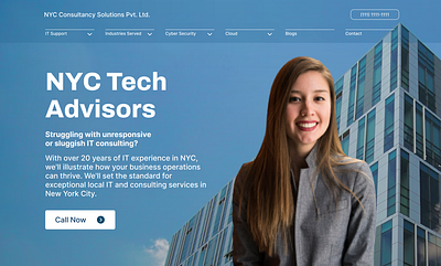 NYC Consultancy Solutions - Landing Page design landing page nyc nycconsulting webdesign