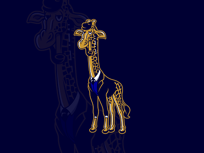 Giraffe Gentleman Cartoon/Character Design cartoon character design classic gentleman giraffe mascot old school vintage