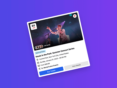 Event Card UI Made Using Tailwind CSS by Praveen Mujawdiya on Dribbble