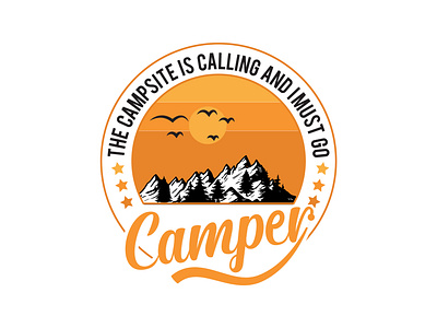 camping t-shirt design apparel