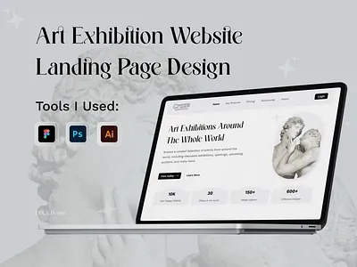 Craze - Art Exhibition Landing Page UI UX Design art art app art exhibition art landing page artistic landing page design event website events exhibit exhibitions landing page minimal museum photography trendy ui ui ux web website ui