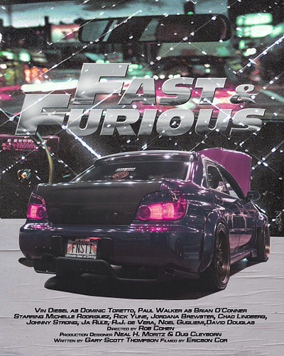 Fast and Furious fan poster design