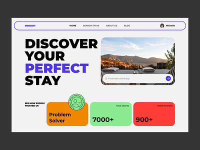 INNSIGHT Landing Page agency airbnb architecture branding creative fun graphic design home hotel indonesia landing page minimalist service simple travel ui ux villa website