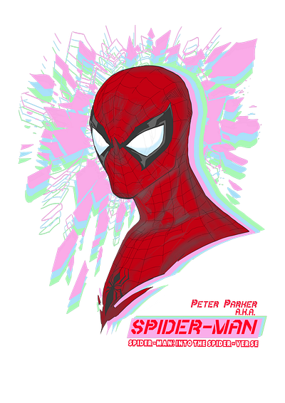 Spider-man into the Spiderverse digital art graphic design illustration spiderman vector
