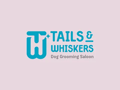 Tails and Whiskers animal branding concept dog graphic design icon illustration illustrator lettermark logo logomark logotype negative space pet pet care symbol tail typography vector