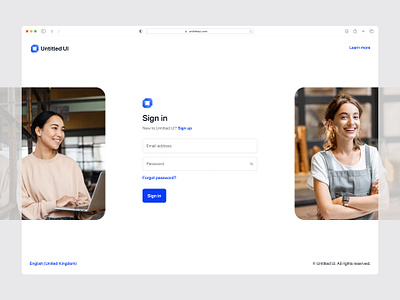Sign in page — Untitled UI create account form onboarding product design sign in sign up signin signup ui design user interface web design