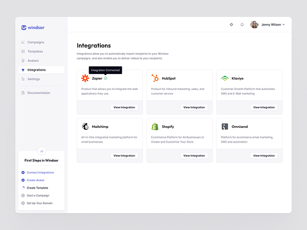 Windsor.io - Integrations by Jakub Szewczyk on Dribbble